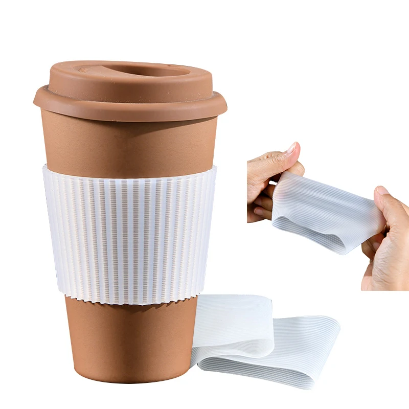 

Silicone Cup Sleeves Heat Insulation Bottle Sleeve Glass Bottle Cover Non-Slip Mug Sleeve for Mugs Ceramic Coffee Cups Wraps