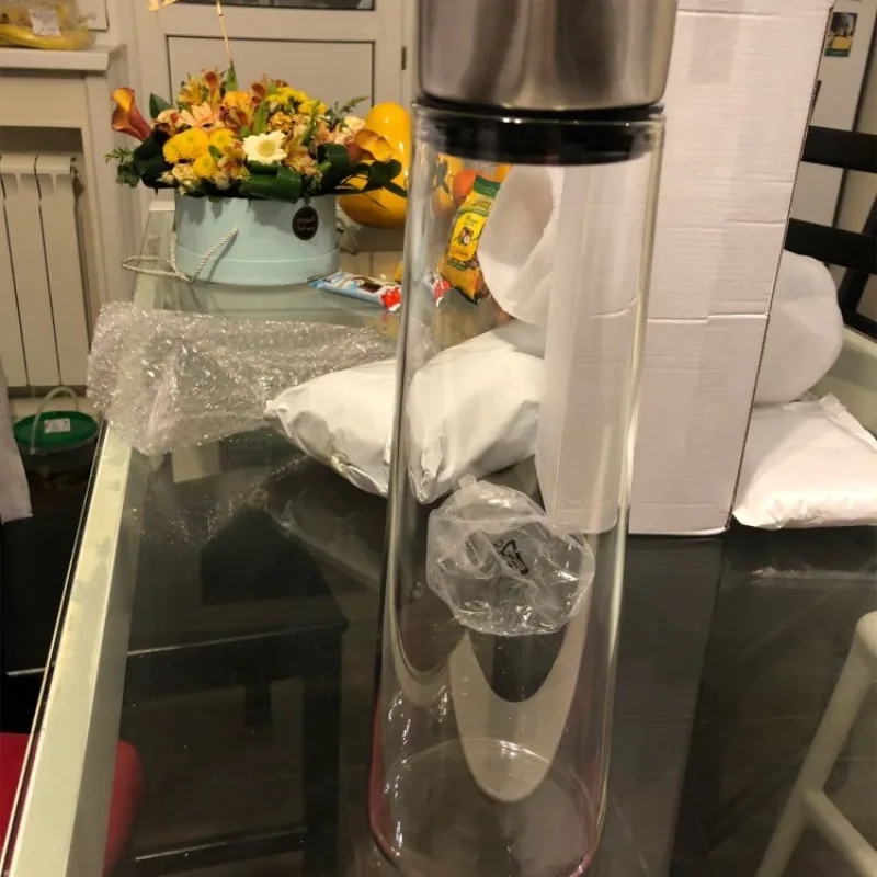 Hot Sale High Capacity 1000ml/1500ml Heat-Proof Thickened Glass Pitcher with Stainless Steel Lid Carafe for Hot/Cold Water Juice | Дом и сад