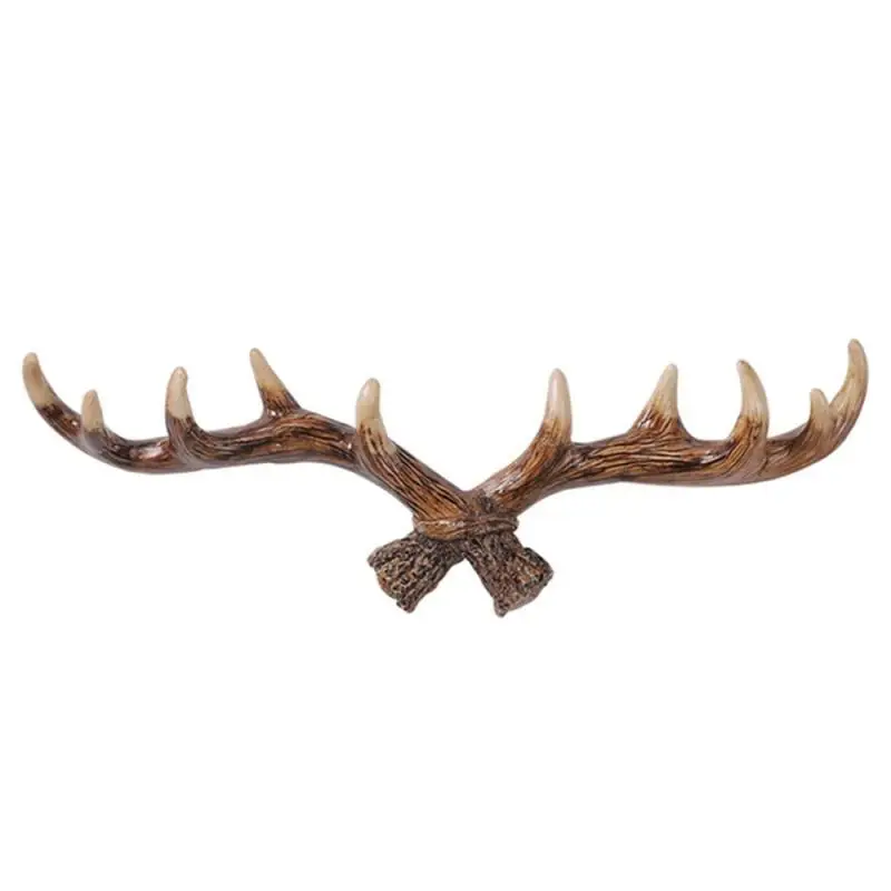 

Sundries Hanger Wall Mounts Room Storage Racks Crafts Home Dec European Style Retro Antlers Hooks Wall Hanging Coat Hook Resin