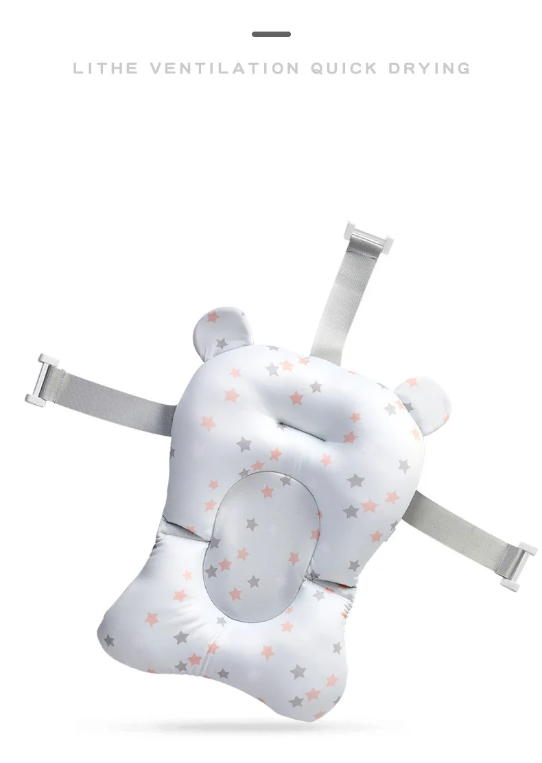 Мультфильм Draagbare Baby Douche Bad Pad Противоскользящий плохой коврик Pasgeboren Veiligheid Bad Ondersteuning Kussen Opvouwbaar мягкий Kussen