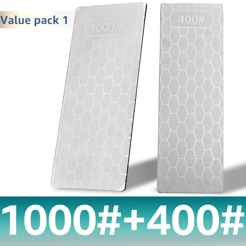 Алмазный нож точильный камень 400#1000#600# точилка для ножей ультра-тонкая ячеистая поверхность точильный камень резец набор инструментов - Цвет: Girt 1000 400