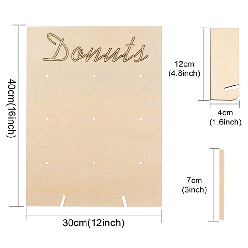 7 видов стилей Деревянный DIY пончик стены десерт бар для держащих букет невесты на