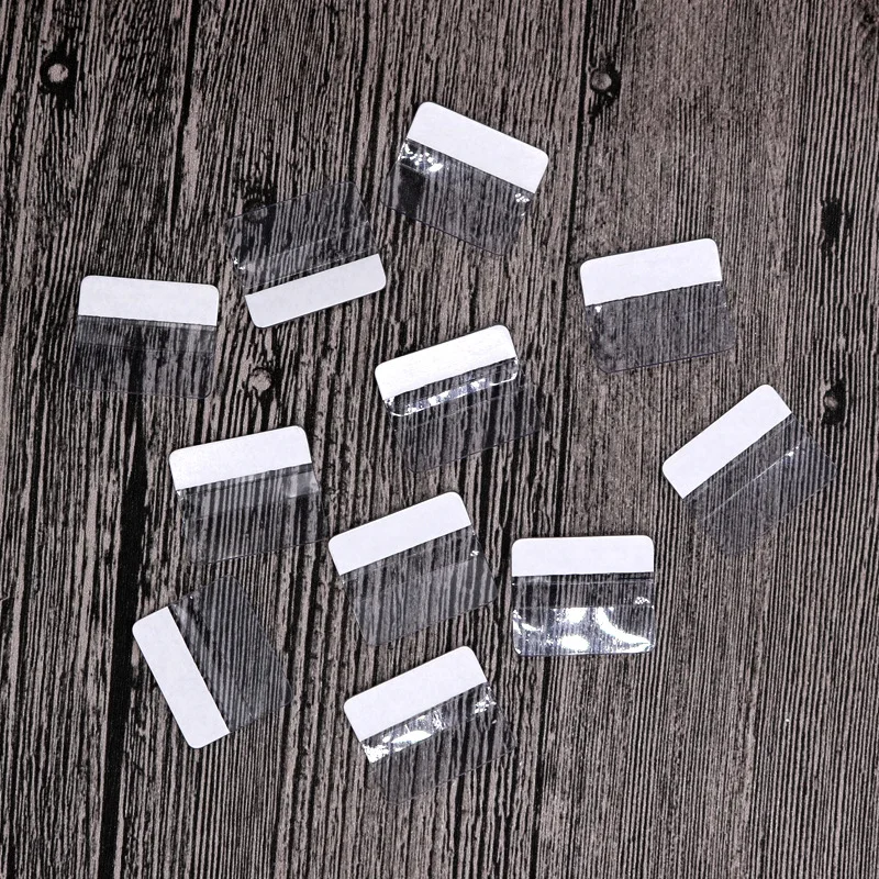 50pcs Plastic Jewelry PVC Hook for Earring Display Card 2.5x3cm Ear Studs Clear Adhesive Hanging Sticker Holder DIY Accessories | Украшения