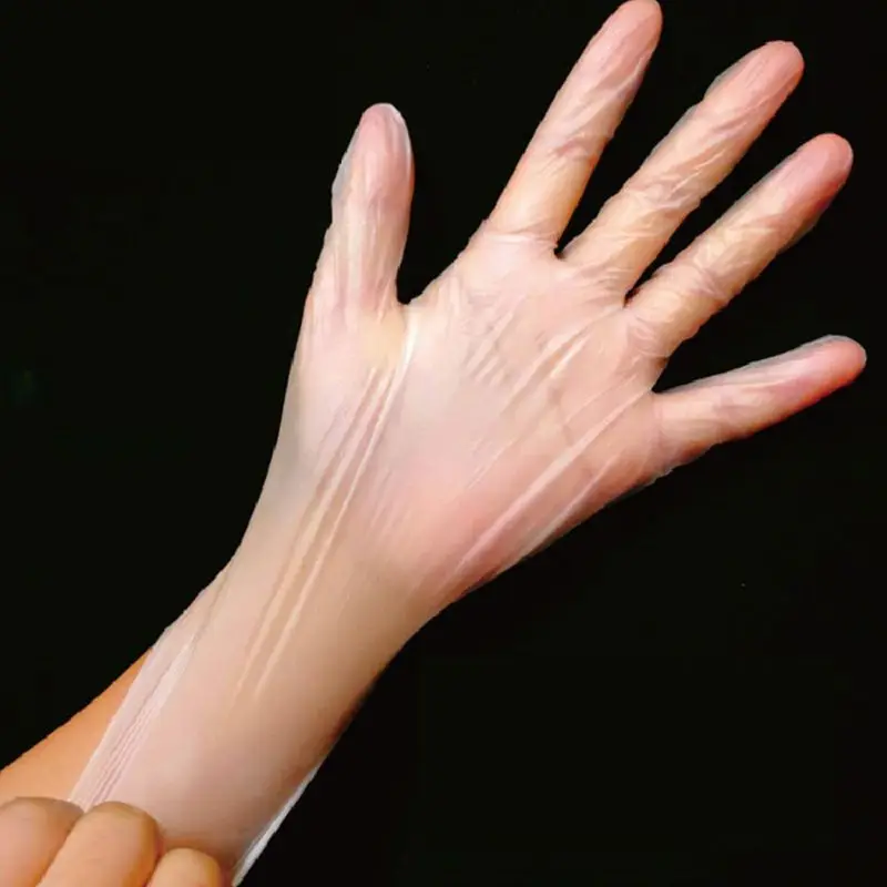

100Pcs/Box Disposable Clear Food-Grade Plastic Gloves for Kitchen Cooking Cleaning Safety Food Handling