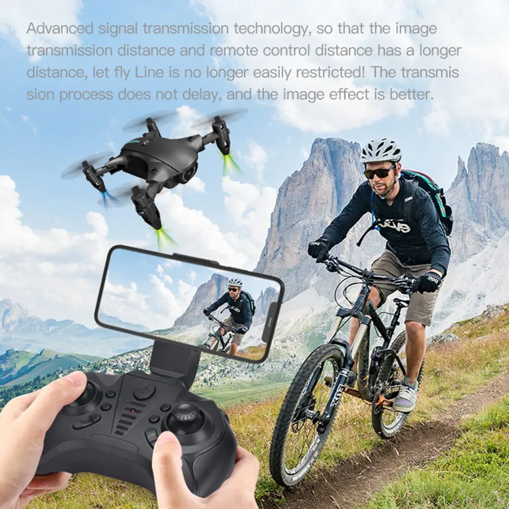 Мини Дрон Wi-Fi FPV 4K HD камера H2 Профессиональный радиоуправляемый вертолет