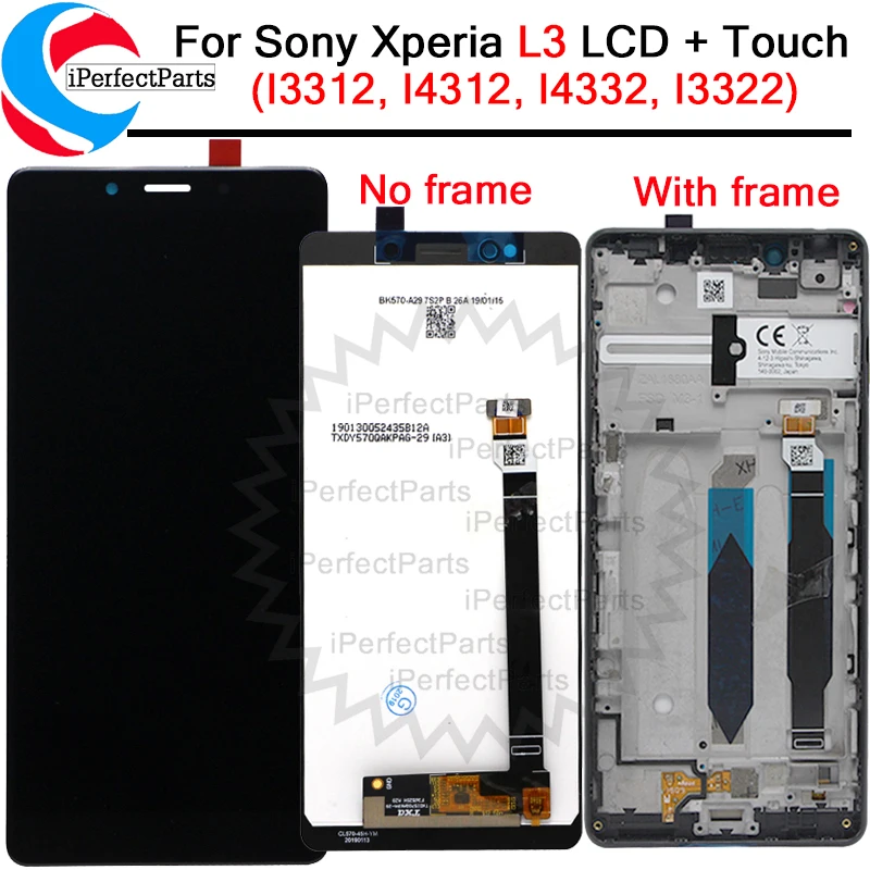 5 7 &quotдля Sony Xperia L3 LCD I3312 I4312 I4332 I33 дисплей сенсорный экран дигитайзер полная сборка