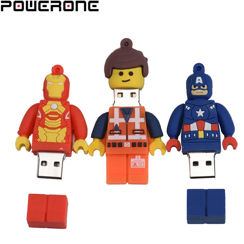 POWERONE продвижение лего супергерой usb флэш-накопитель 2 0 64 Гб карта памяти Флеш