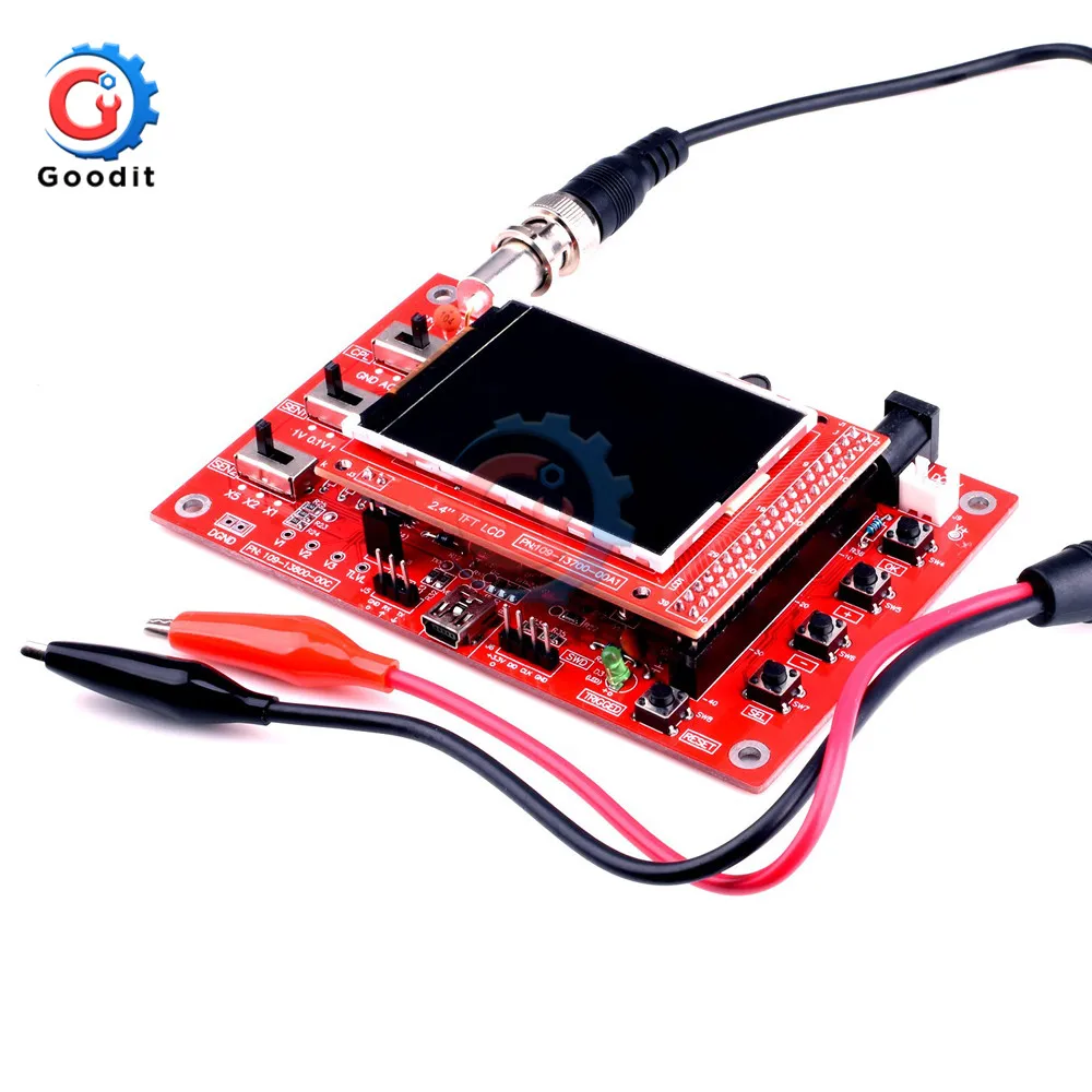 

Soldered 2.4" TFT Handheld Pocket-size Digital Oscilloscope Kit SMD Soldered + Acrylic DIY Case Cover Shell