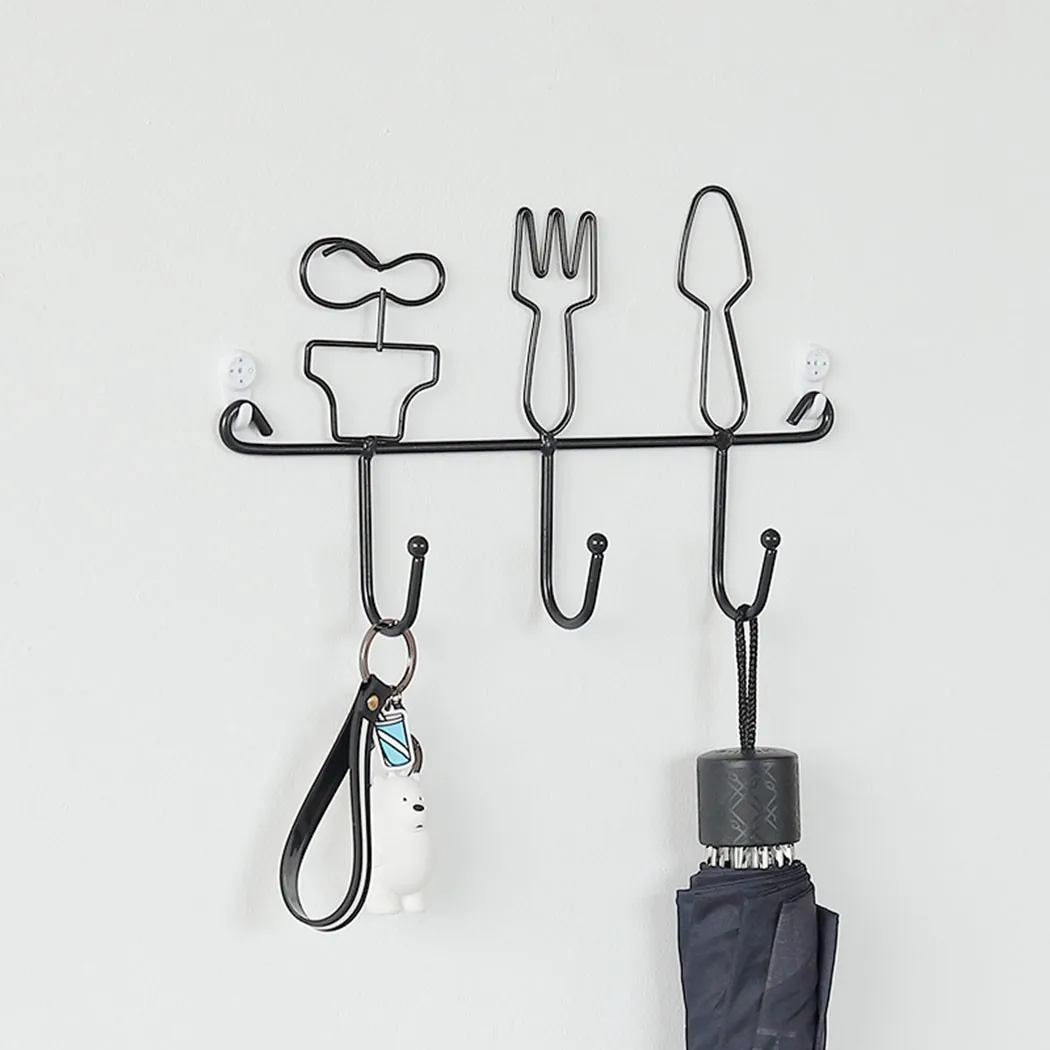 

1PCS Of Creative Metal Decorative Coat Hook Bathroom Kitchen Wrought Iron Hook Household Decorations