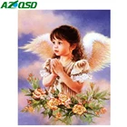 AZQSD 5D DIY вышитый бриллиантами Ангел полный квадраткруглая Алмазная Картина Вышивка крестом Стразы домашний декор ручной работы подарок