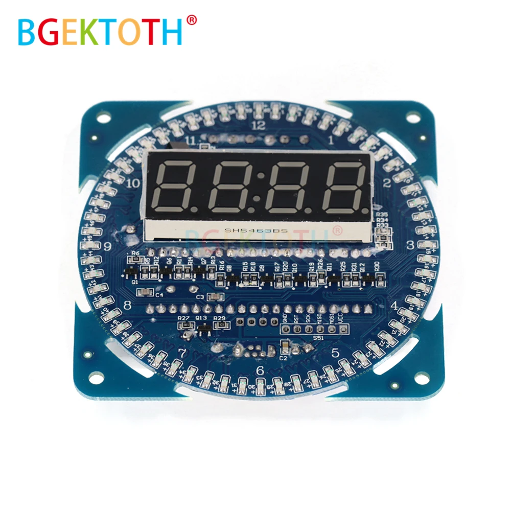 

Rotating DS1302 Digital LED Display Module Alarm Electronic Digital Clock LED Temperature Display DIY Kit Learning Board