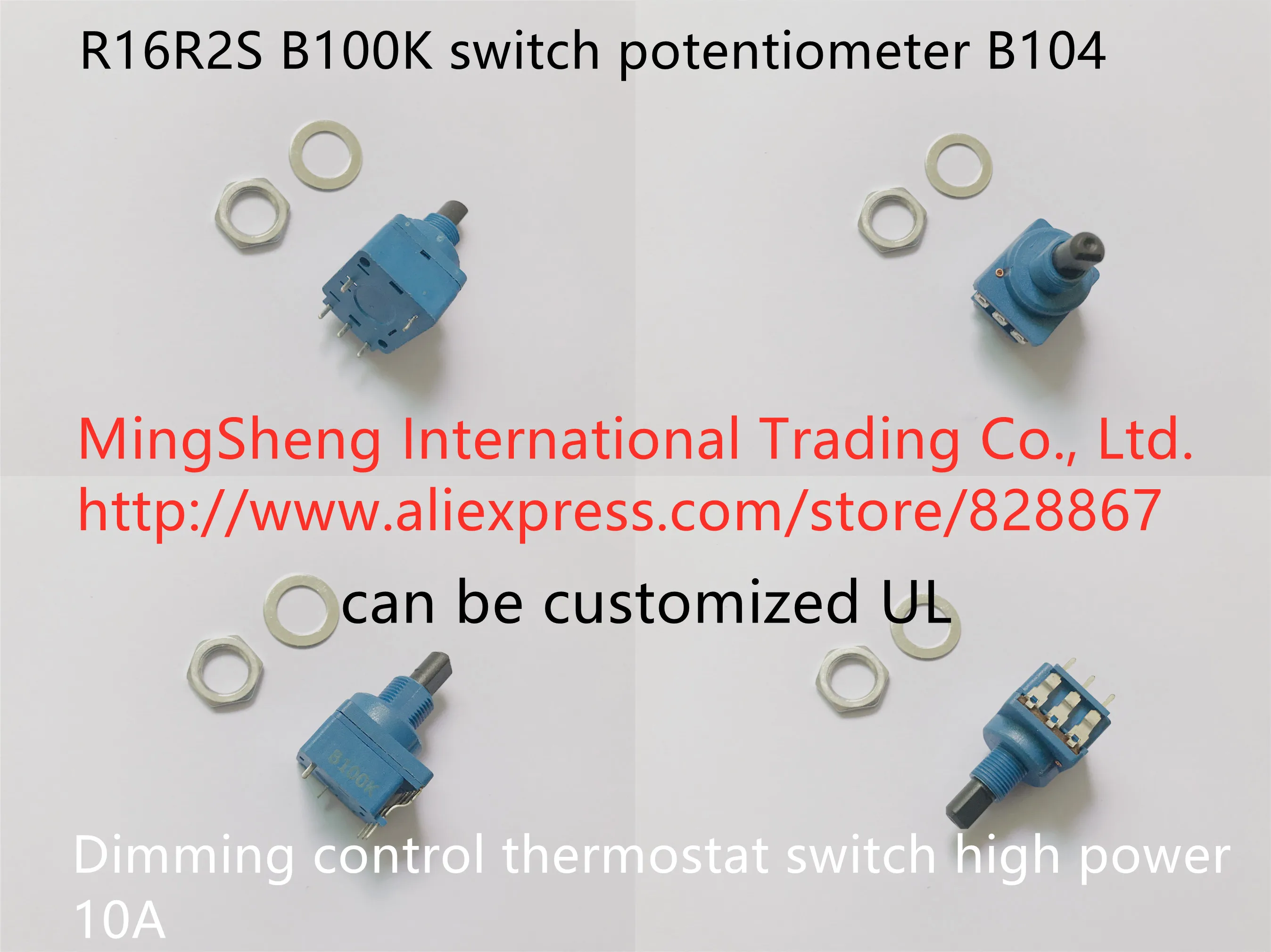 Оригинальный новый 100% R16R2S B100K переключатель потенциометра B104 регулятор