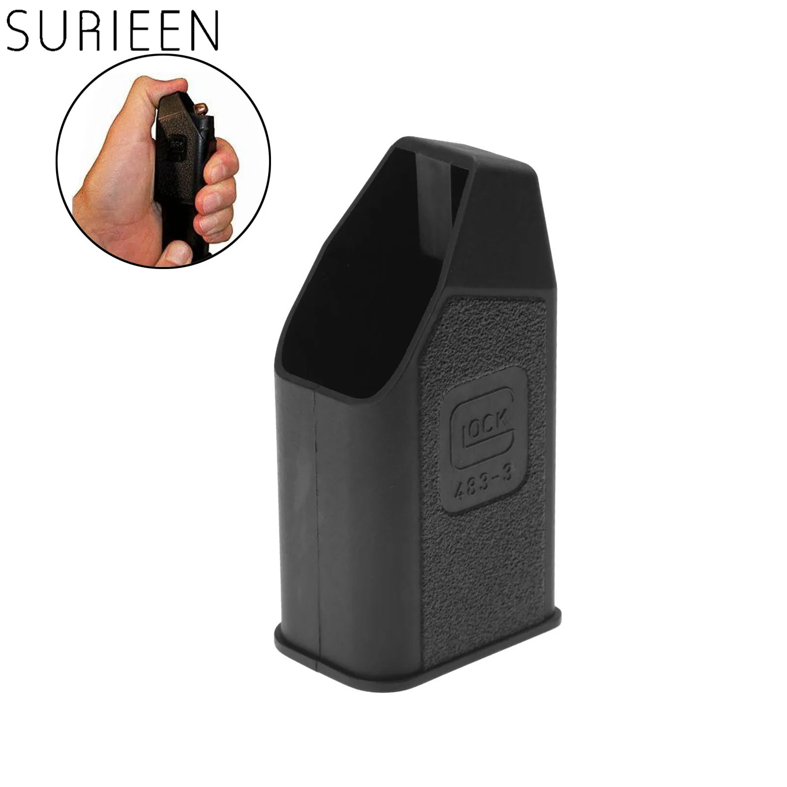 SURIEEN 1 шт. полимерный Glock магазин для патронов скоростной погрузчик для 9 мм,. 40,. 357,. 380 авто и. 45 зазор Mags зажимы зажим заполняющий пули стиль