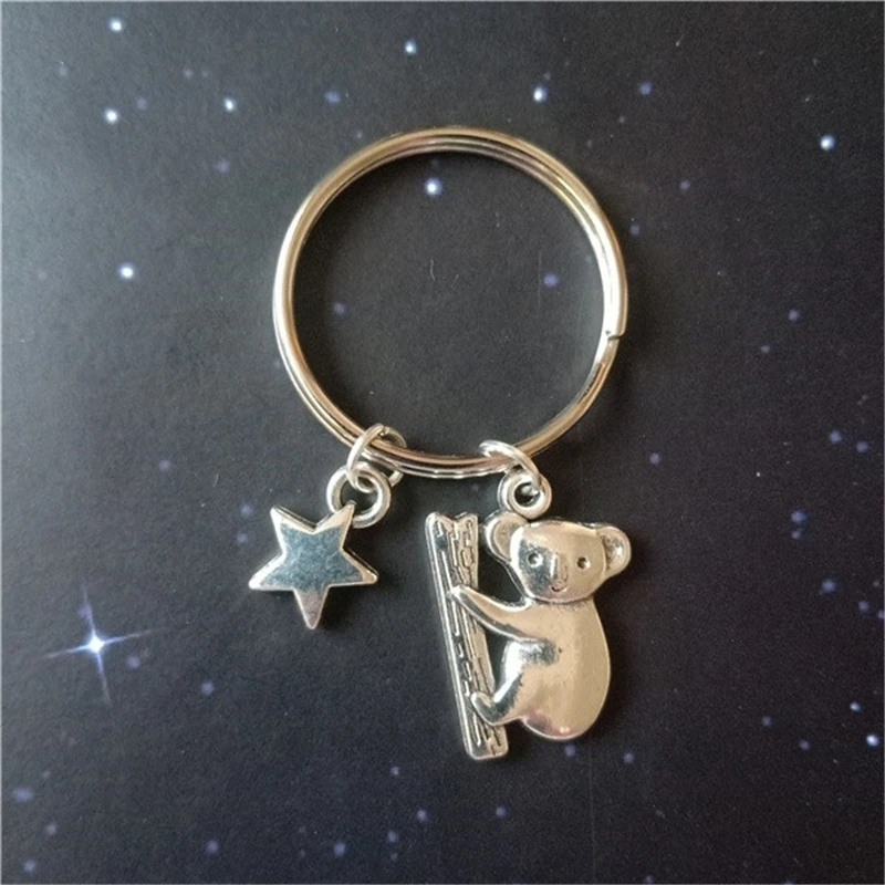 Брелок с коалой коала ювелирные изделия Звездный брелок подарок для влюбленных