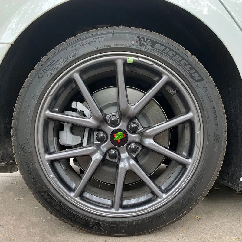 Для Tesla модель 3 X S Нержавеющая сталь колпачки для колес Крышка Ступицы логотип значок красный 4 шт