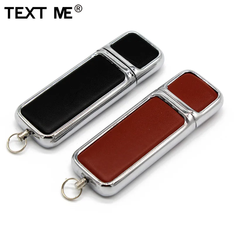 TEXT ME коричневый черный 2 цвета кожа с брелоком модель 4 ГБ 8 usb флеш накопитель 0 16 32