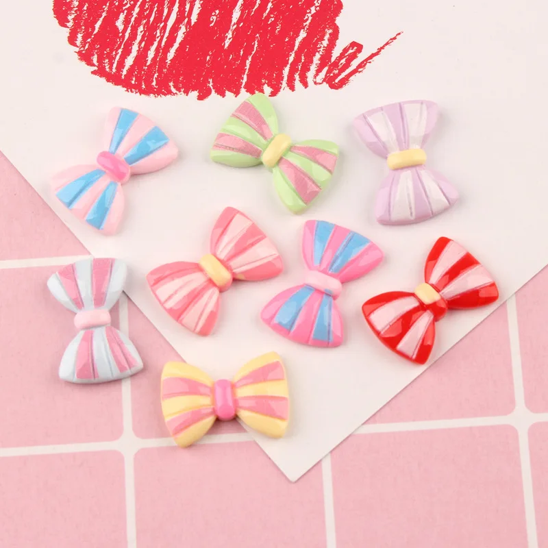 10 шт. Симпатичные Подвески в виде банта для девушек заколка волос ювелирные