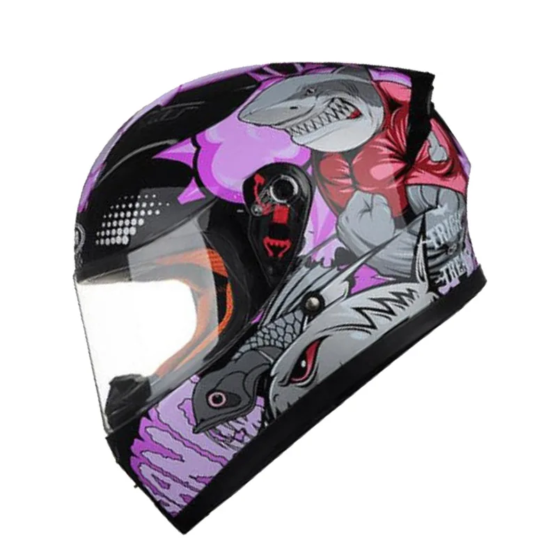 Новинка 2019 мотоциклетный шлем мотоциклетные шлемы на все лицо из АБС-пластика с