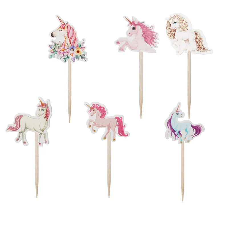24 шт. в форме единорога фламинго торта кекса украшения для дня рождения | Дом и сад