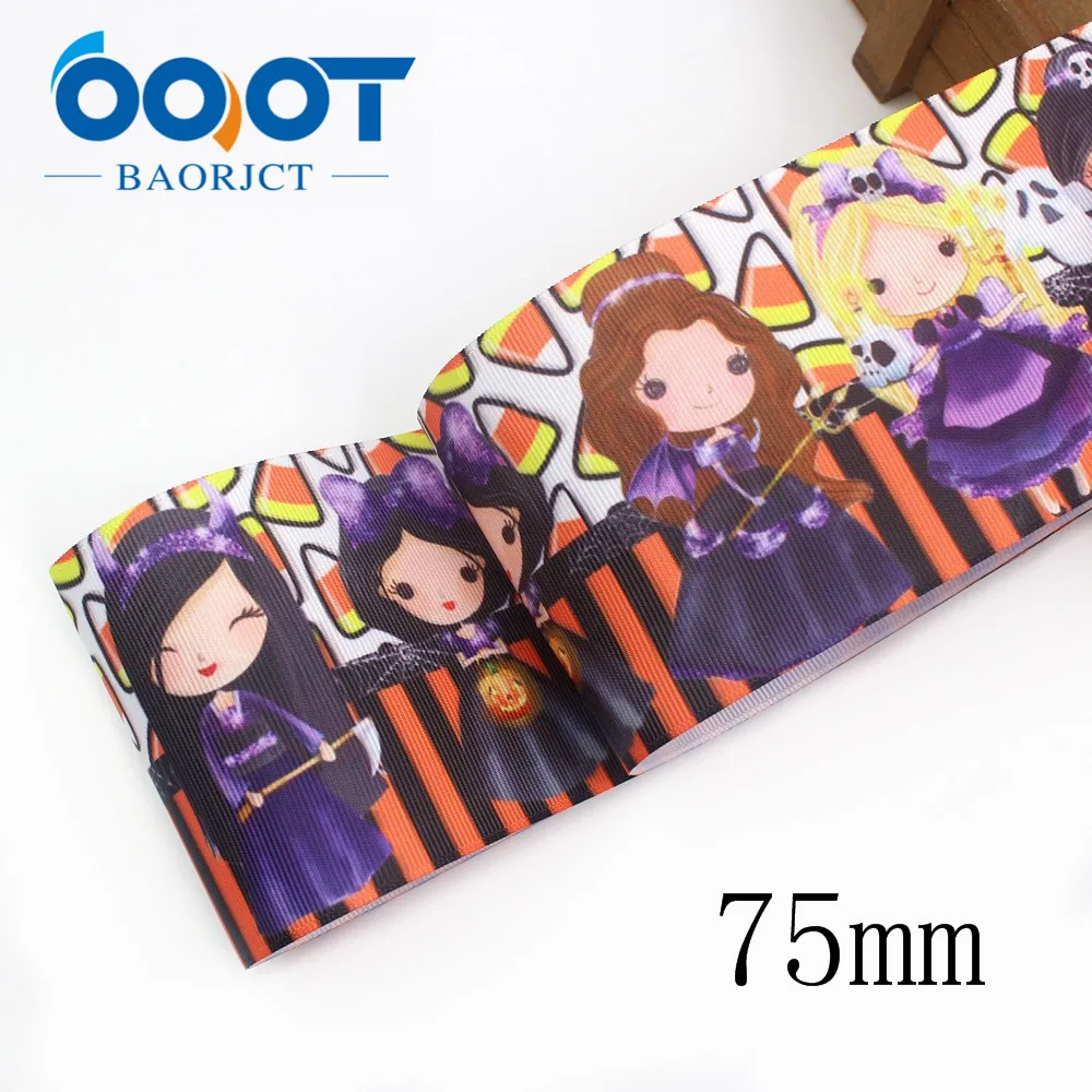 OOOT BAORJCT I 19830 2014 75 мм 10 ярдов Хэллоуин термотрансферные печатные корсажные ленты