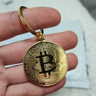 10 шт. Серебряное золото биткойн брелок для монет Коллекционный BTC кольцо для ключей для монет художественная коллекция сувенирные подарки