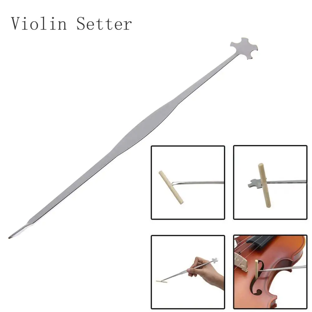 IRIN Violin Viola Sound Post Setter Upright Stainless Steel Column Hook Tool Strings Instrument Part Accessories