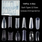 Верхние формы для ногтей, полиуф-гель, быстрое создание формы, Типсы для двойной формы, верхняя форма для удлинения ногтей