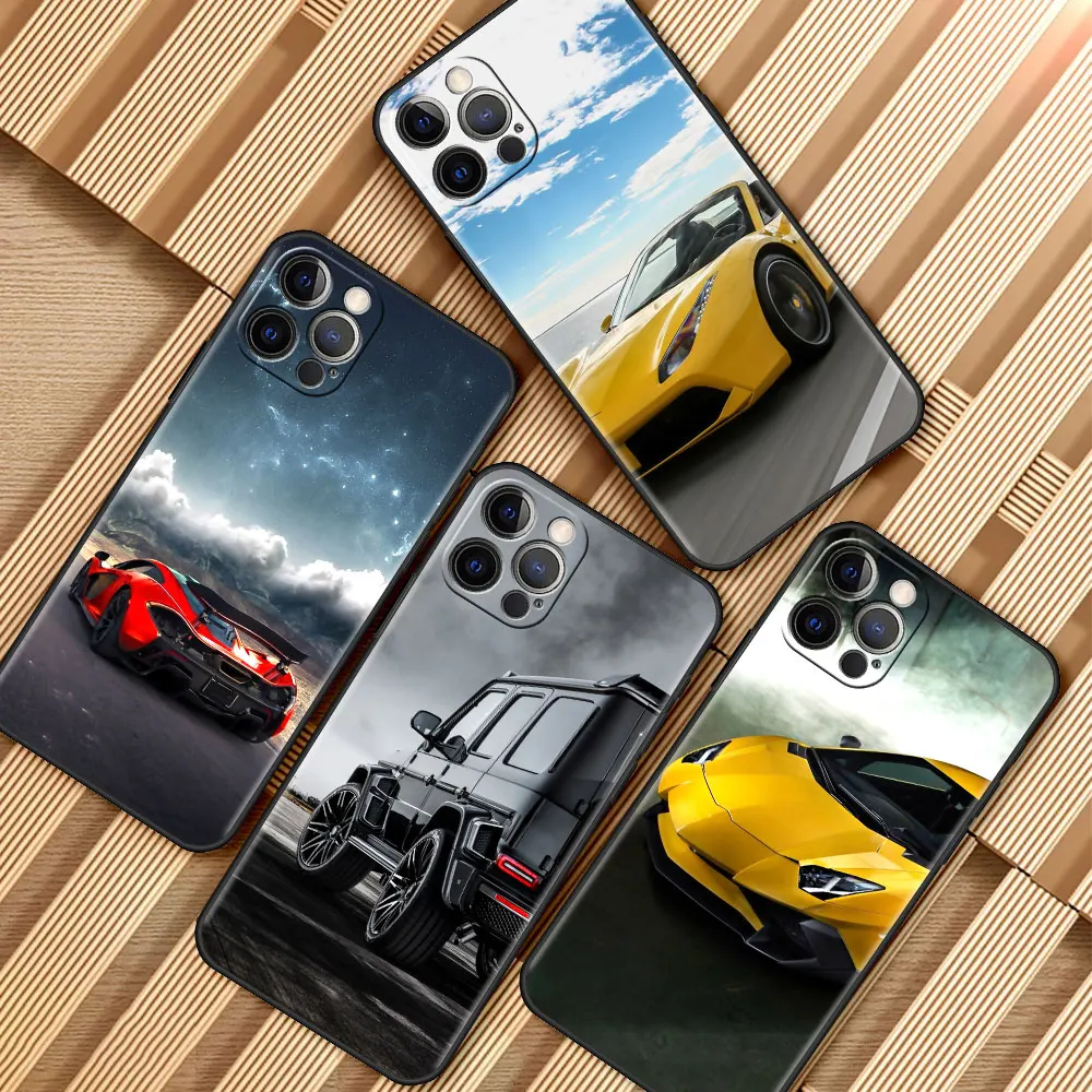 

Phone Case for Apple iPhone 11 7 12 Pro 13 mini XR X 6 6S XS Max 5 5S 8 Plus SE Soft Silicone Cover Back Red Blue Super Car