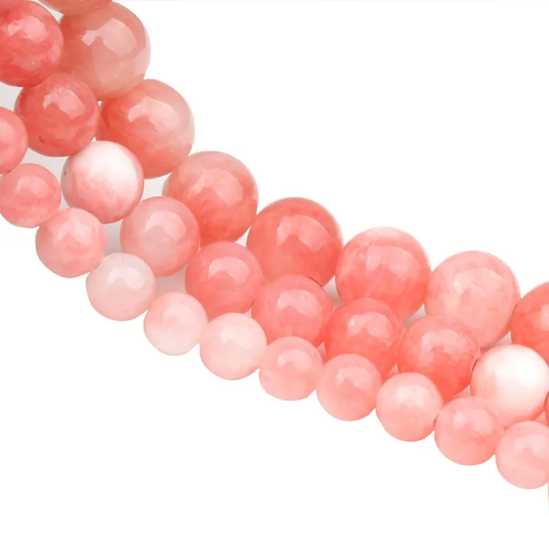 6 8 10 mm White Pink Persian Jade Natural Stone Beads For Jewelry Making Handmade Gift DIY Women Bracelet Necklace 15 inch New | Украшения