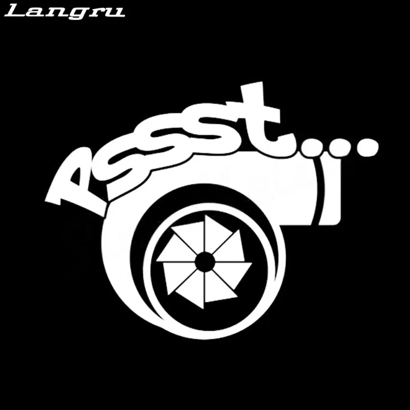 Забавная виниловая наклейка Langru 17 8 см * 13 6 Pssst Turbo автомобильная для гонок
