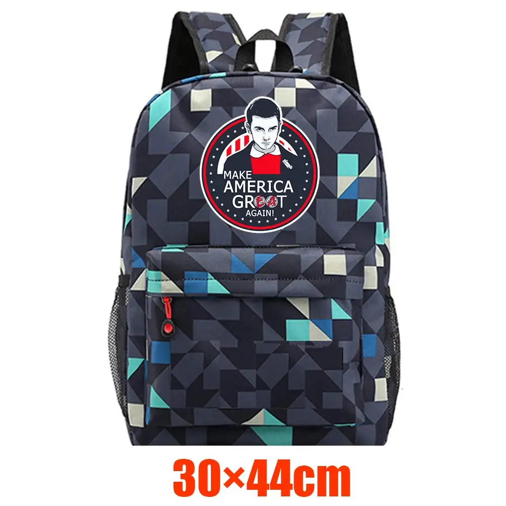 

Anime Stranger Things Canvas Backpack High Quality Schoolbag Casual Packsack Teenger Unisex Student Travel Laptop Bag