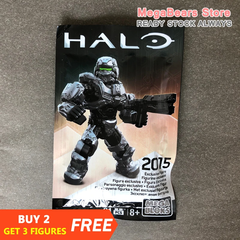 Эксклюзивная экшн фигурка Mega Bloks 220 Halo CPC58 2015 SDCC 1 строительные блоки