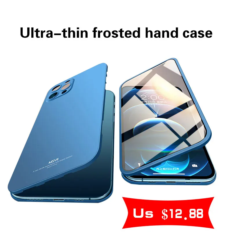 

For iPhone 12 case 2021 new 360 all-around package lens protect toughened glass softcover iPhone 12 Pro Max mobile phone cover