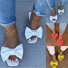 Женские шлепанцы для дома и улицы, с круглым носком, горный хрусталь, сандалии на плоской подошве