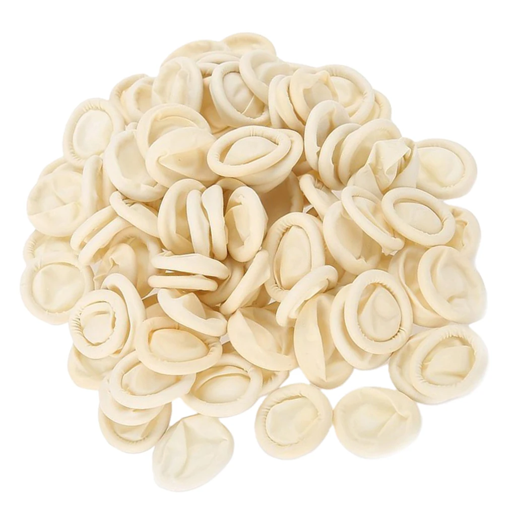 

800pc Powder-Free Latex Protective White Finger Cots For Sensitive Materials