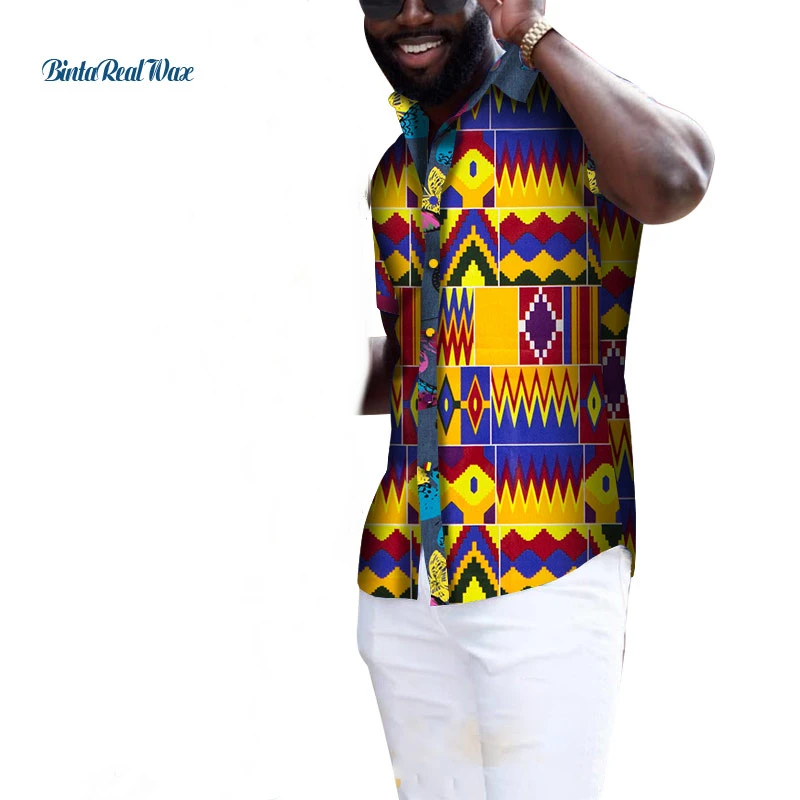 

African Bazin Mens Shirts African Style Clothing q520