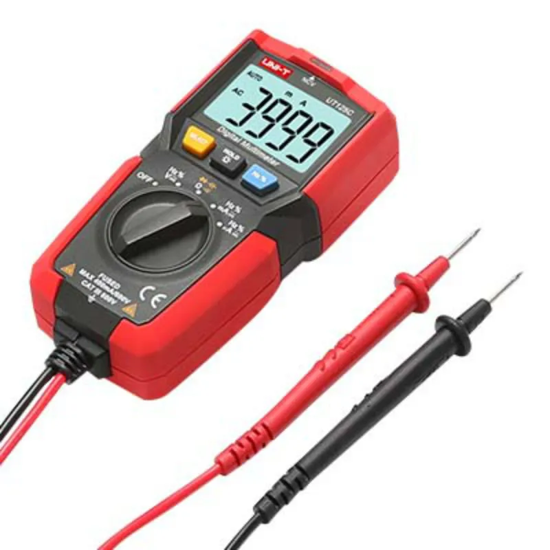 UNI T UT125C мини карманный цифровой мультиметр температура сопротивление тестера