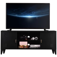 tv cabinet with storage shelf metal tv stand for living room entertainment center for tvs up to 55