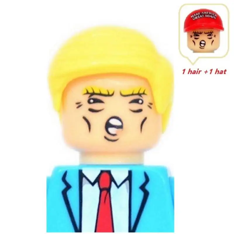 

President Donald Trump Joe Biden Mini Man Figurine Building Blocks Bricks