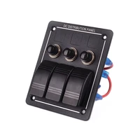 marine boat rocker switch panel 3 gang waterproof on off toggle switches red led indicator light auto replacement parts