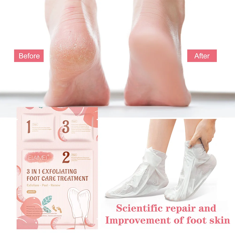 

3-in-1Feet Mask Exfoliating Foot Mask Socks Pedicure Peeling Dead Skin Remover Feet Mask Peel Foot Care Tool Moisturizing Mask