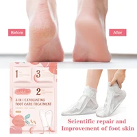 3 in 1feet mask exfoliating foot mask socks pedicure peeling dead skin remover feet mask peel foot care tool moisturizing mask