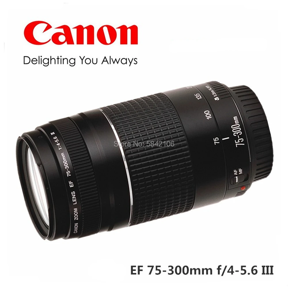Объективы для камер Canon EF 75-300 мм F/4-5 6 III 100D 200D 750D 760D 77D 1100D 1200D 1300D 1500D 800D 9000D |