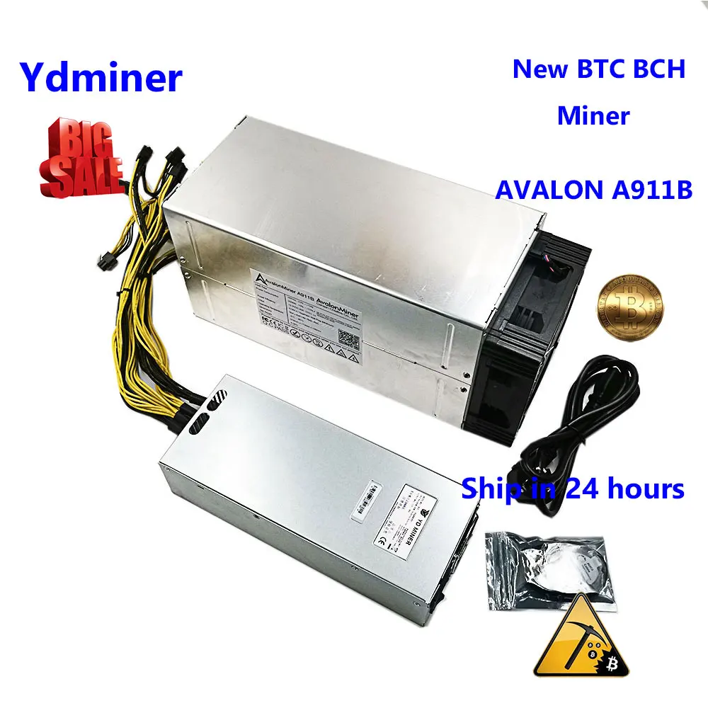 sha 256 miner asic Avalon 911B 18t с блоком питания 1800вт майнинг биткойн майнер bitcoin лучше чем
