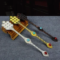 tibetan ten holes buddhist spoon inlaid gem alloy handicraft auspicious buddhism incense smoke spoon home tantric decorative