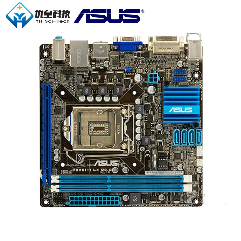 Оригинальная б/у настольная Материнская плата Intel H61 Asus P8H61-I LX R2.0 разъем LGA 1155 Core i7/i5/i3/Pentium/Celeron DDR3 16G Mini-ITX