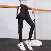 vansydical 2 in 1 running pants women yoga leggins stretch workout jogging leggings female sweatpants with pockets