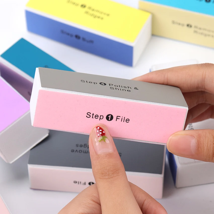 

New 1/3/5pcs 4 Ways Buffer Buffing Sanding Files Acrylic Pedicure Manicure Polish Nail Buffer Buffing Block Nail Tools Kits