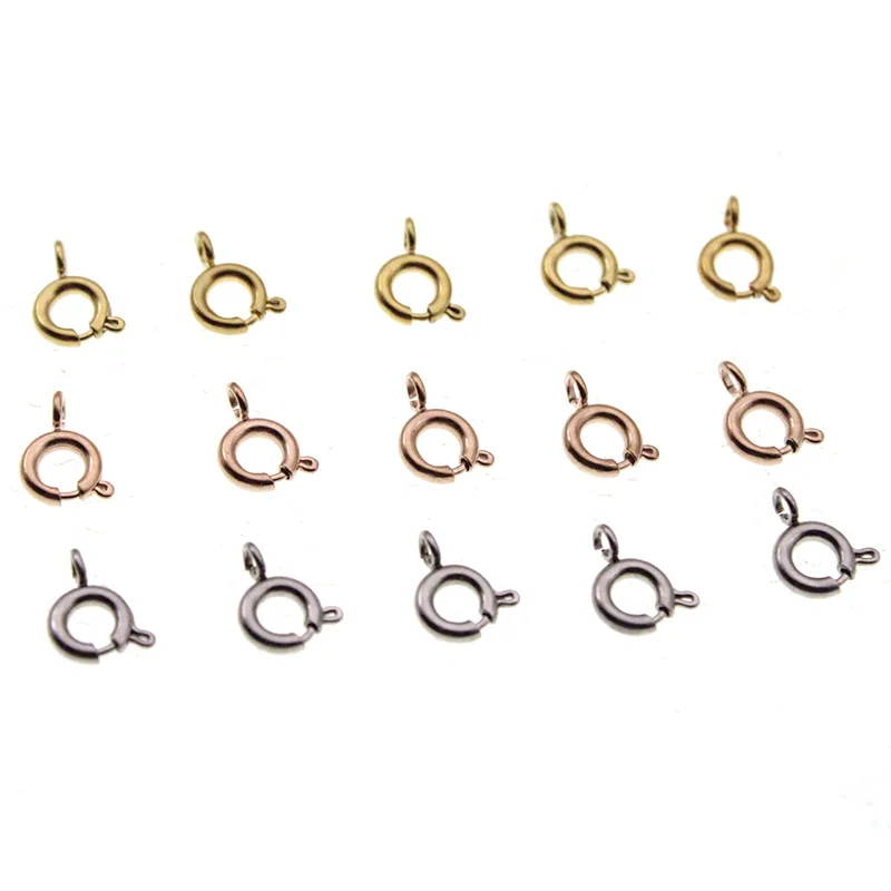 

5Pcs/lot 5 8 14 16 18 MM Stainless Steel Round Lobster Clasps Hooks Connector for DIY Jewelry Making Findings Materials Supplies
