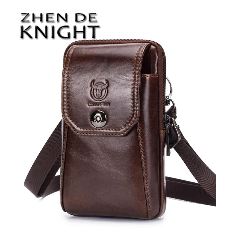 Поясная Сумка из натуральной кожи Забавный кошелек для телефона дорожный